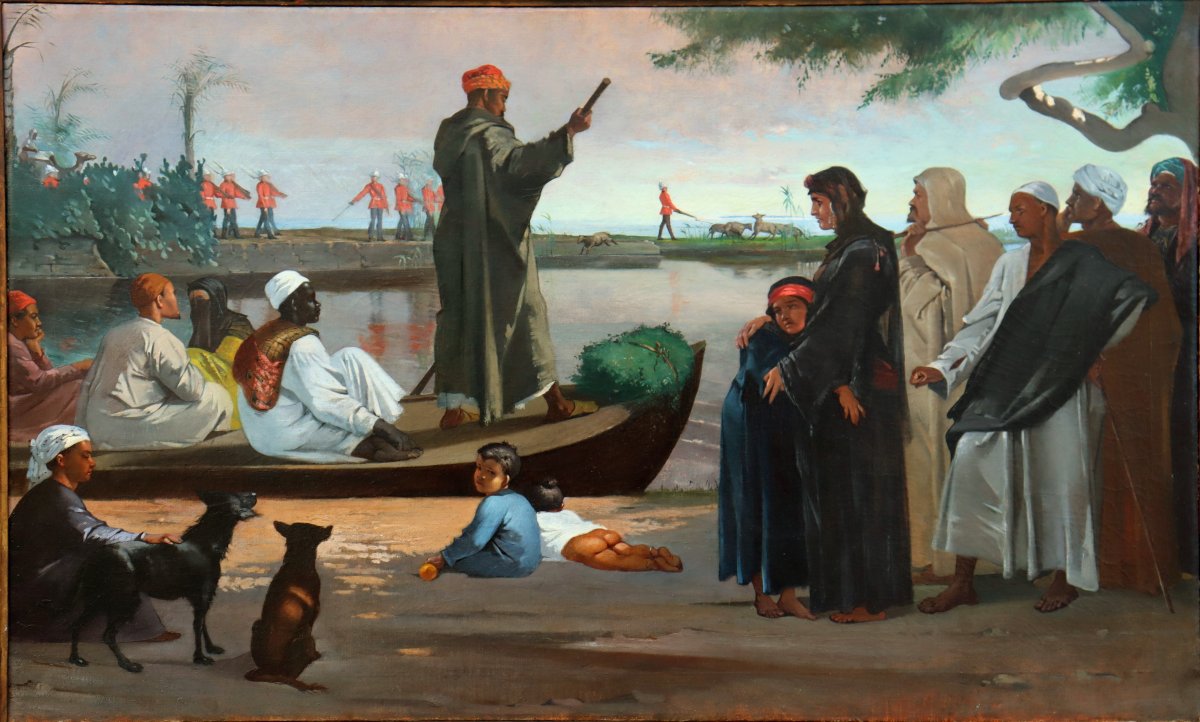 GOTTHAR ADOLF WERNER  : "SUR LES BORDS DU NIL"-photo-2