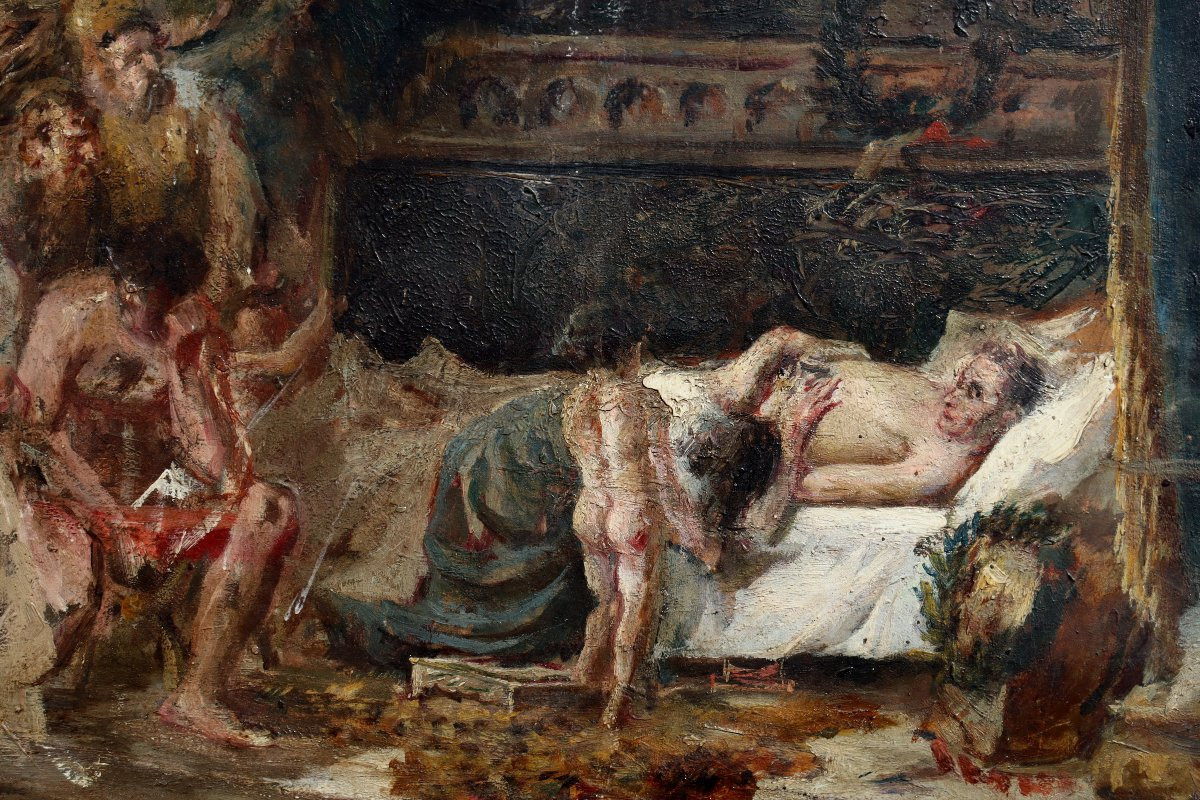 19th Century Russian School : "death Of Alexander"-photo-2
