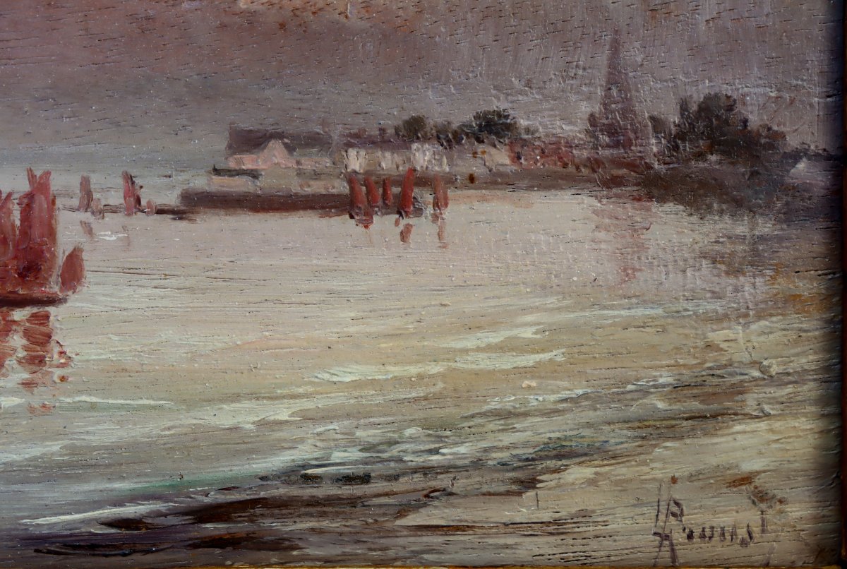 Louis Proust : "sailing Boats Returning To Port"-photo-4