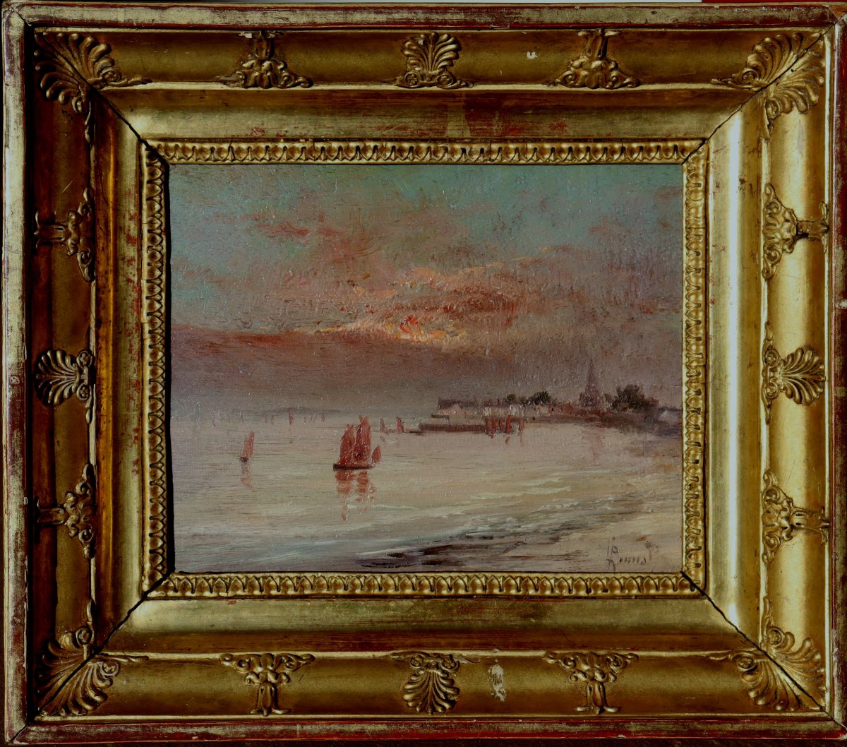 Louis Proust : "sailing Boats Returning To Port"-photo-2