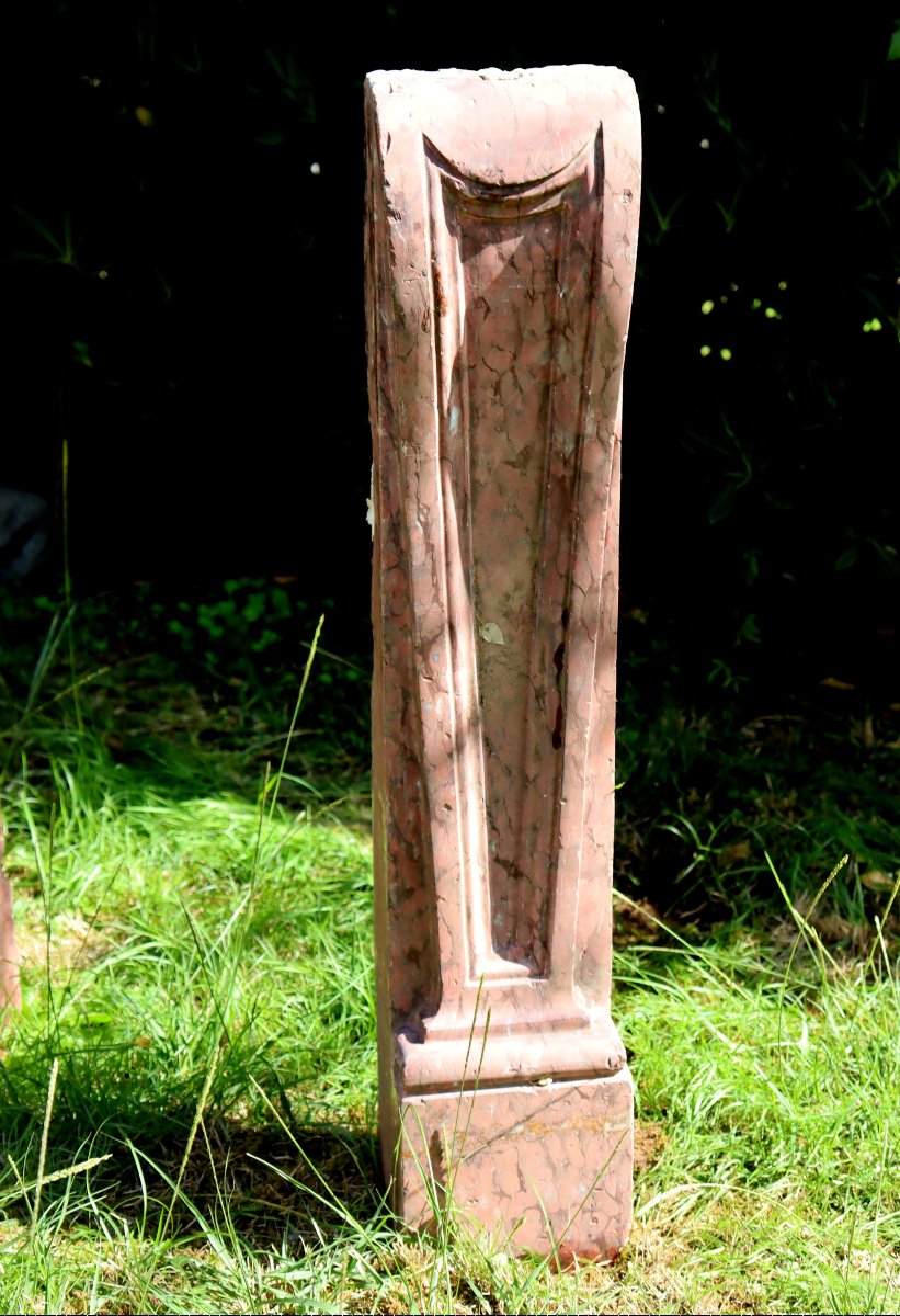 Louis XVI Period : "pair Of Fireplace Jambs"-photo-2