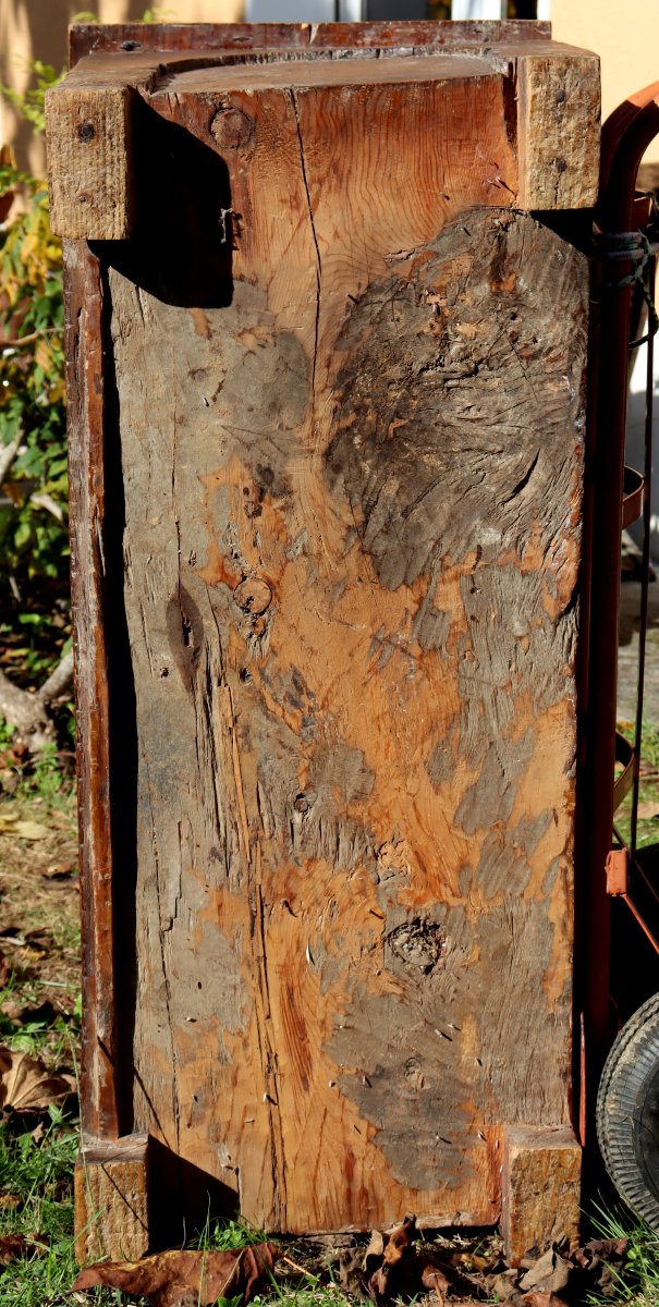 PYRENEES XVIe OU AVANT : "INCROYABLE COFFRE GOTHIQUE MONOXYLE"-photo-8