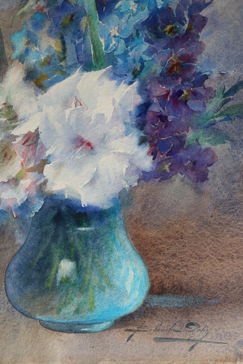 Blanche Odin : "bouquet Of Delphiniums And Peonies"-photo-4