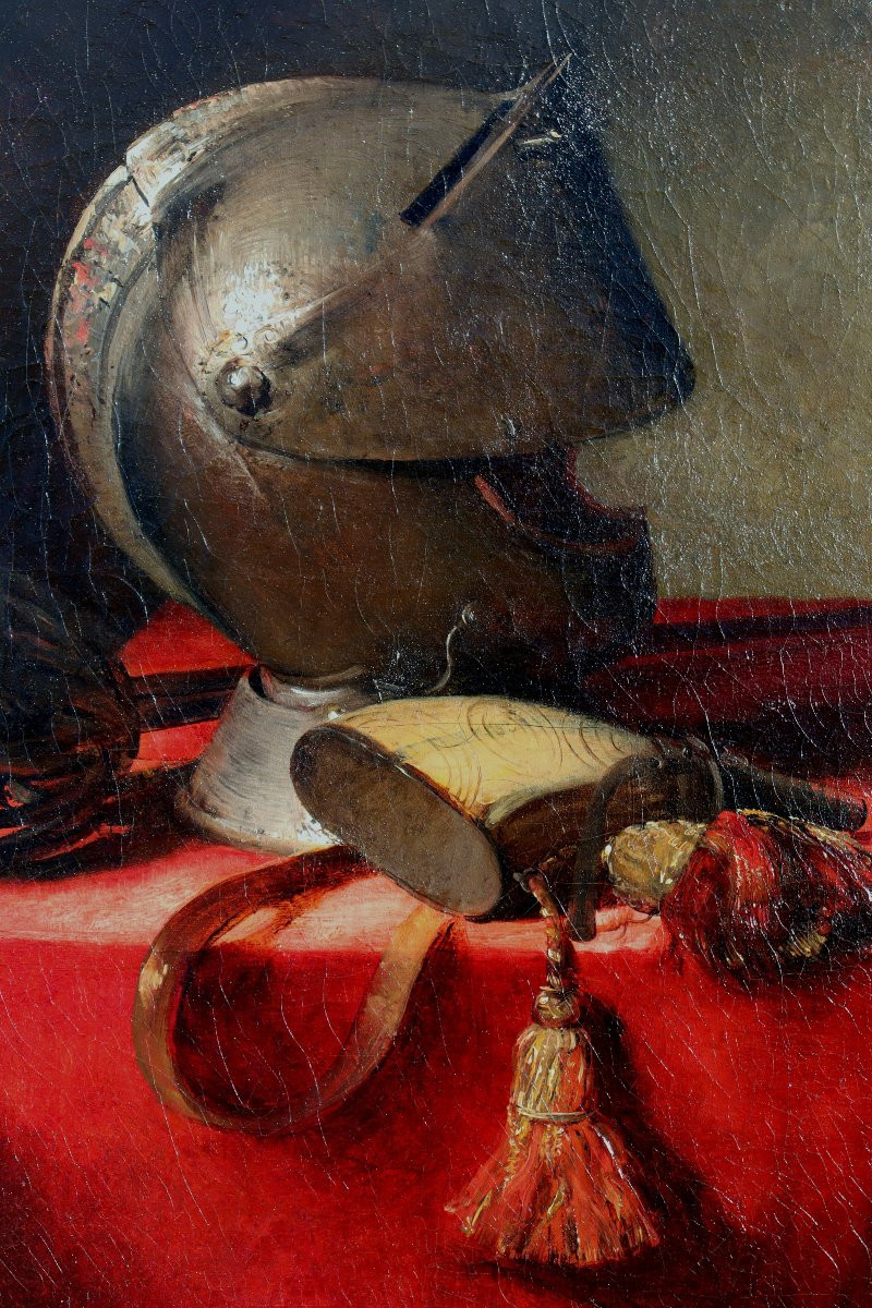 JEAN-MARIE ROLLION : "NATURE MORTE AU CASQUE"-photo-3