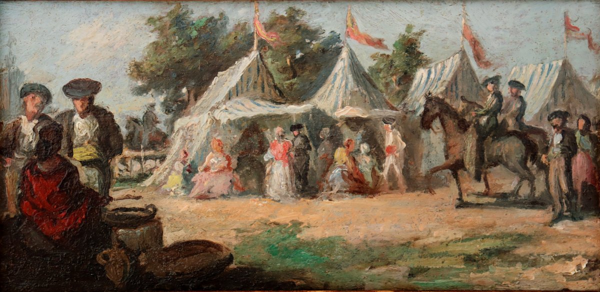 Eugenio Lucas (attributed To) : “la Romeria”-photo-2