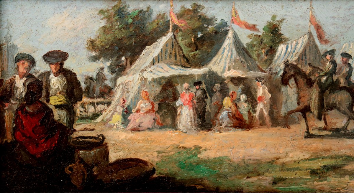 Eugenio Lucas (attributed To) : “la Romeria”-photo-3