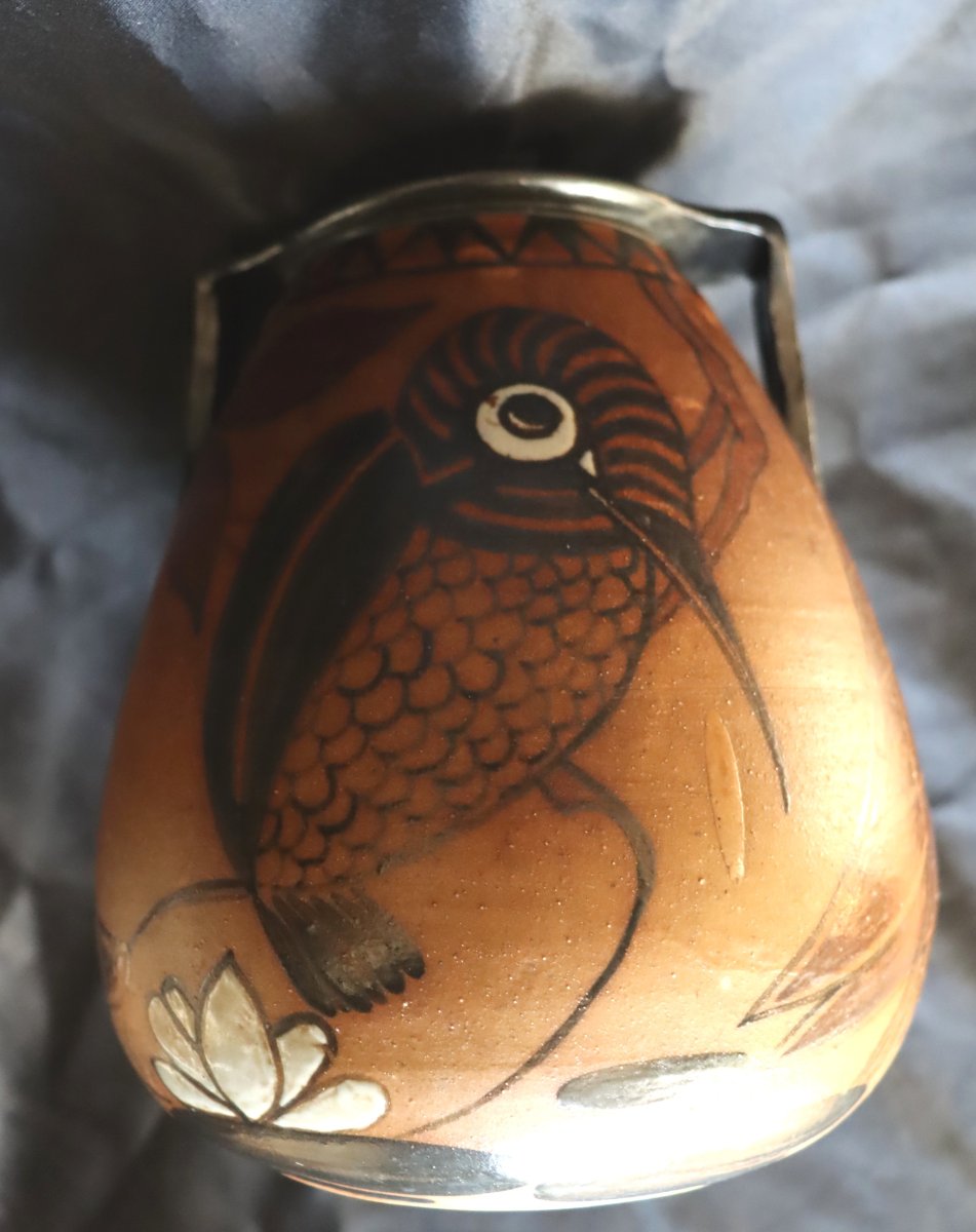 Ciboure Pottery : "kingfisher Vase"-photo-1