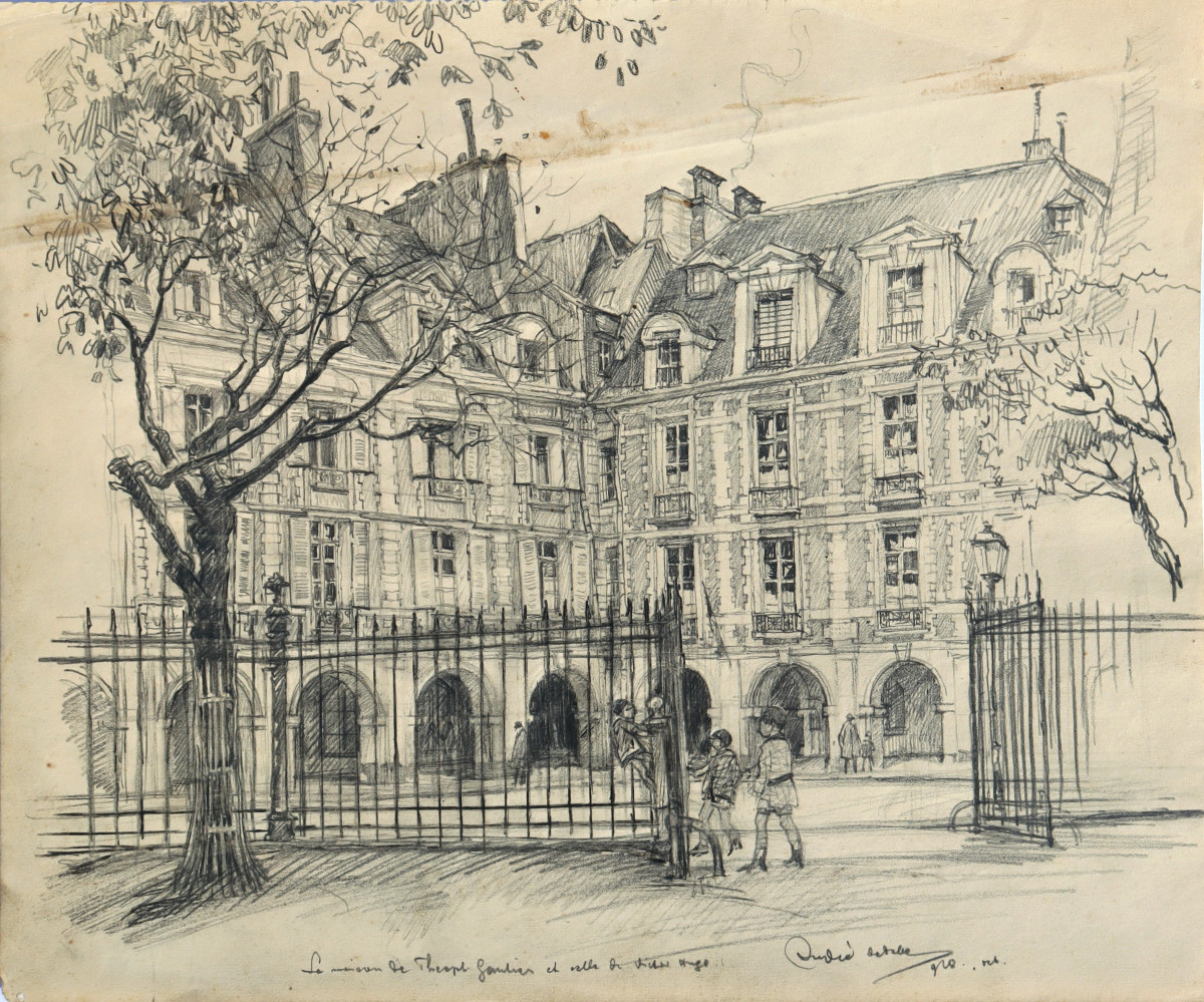 Andor Szekely Von Doba : “romantic Logis 2: Houses Of Theophile Gautier And Victor Hugo”