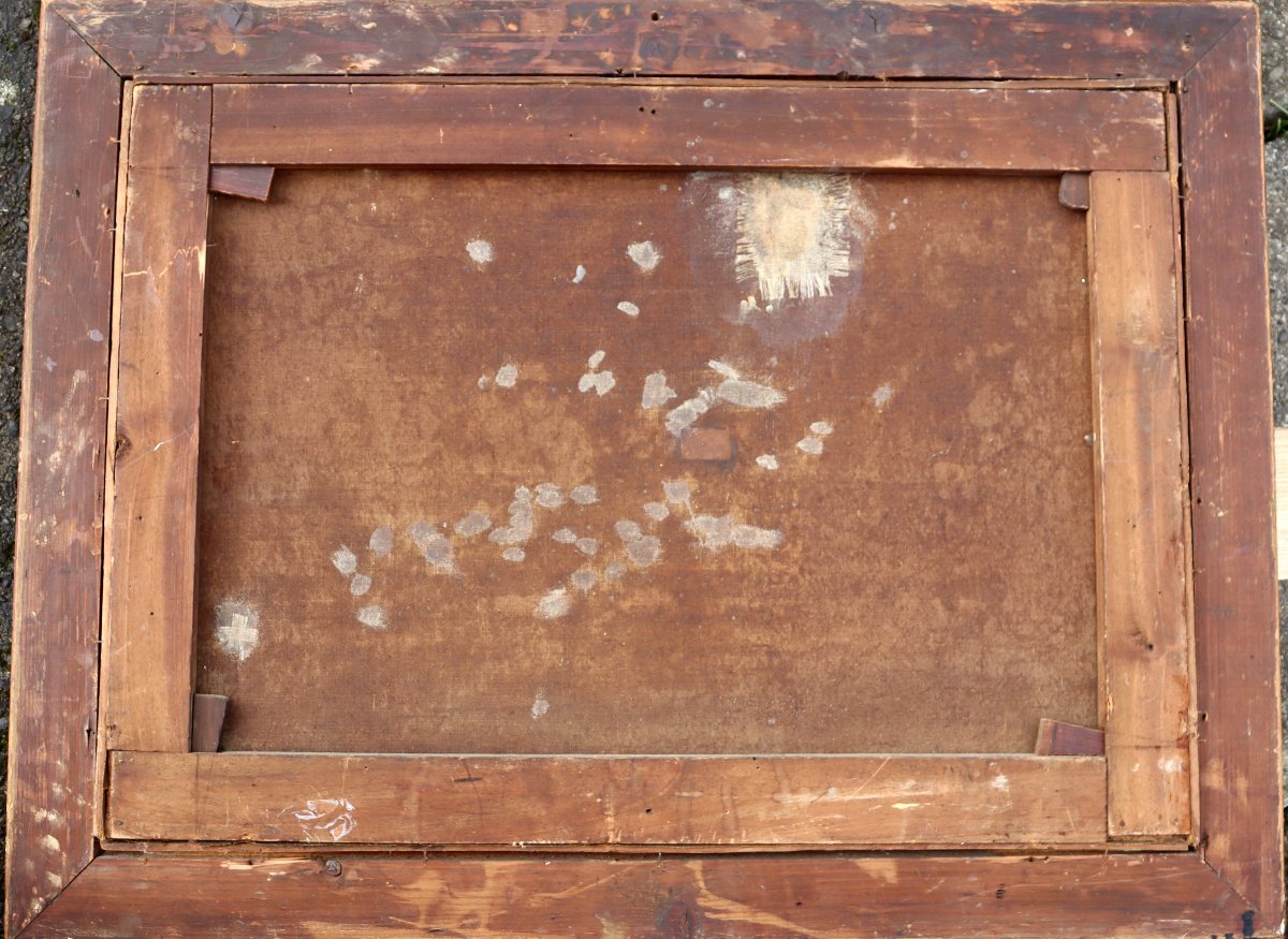 French Impressionist School Circa 1870 : "the Horse-drawn Carriage"-photo-3