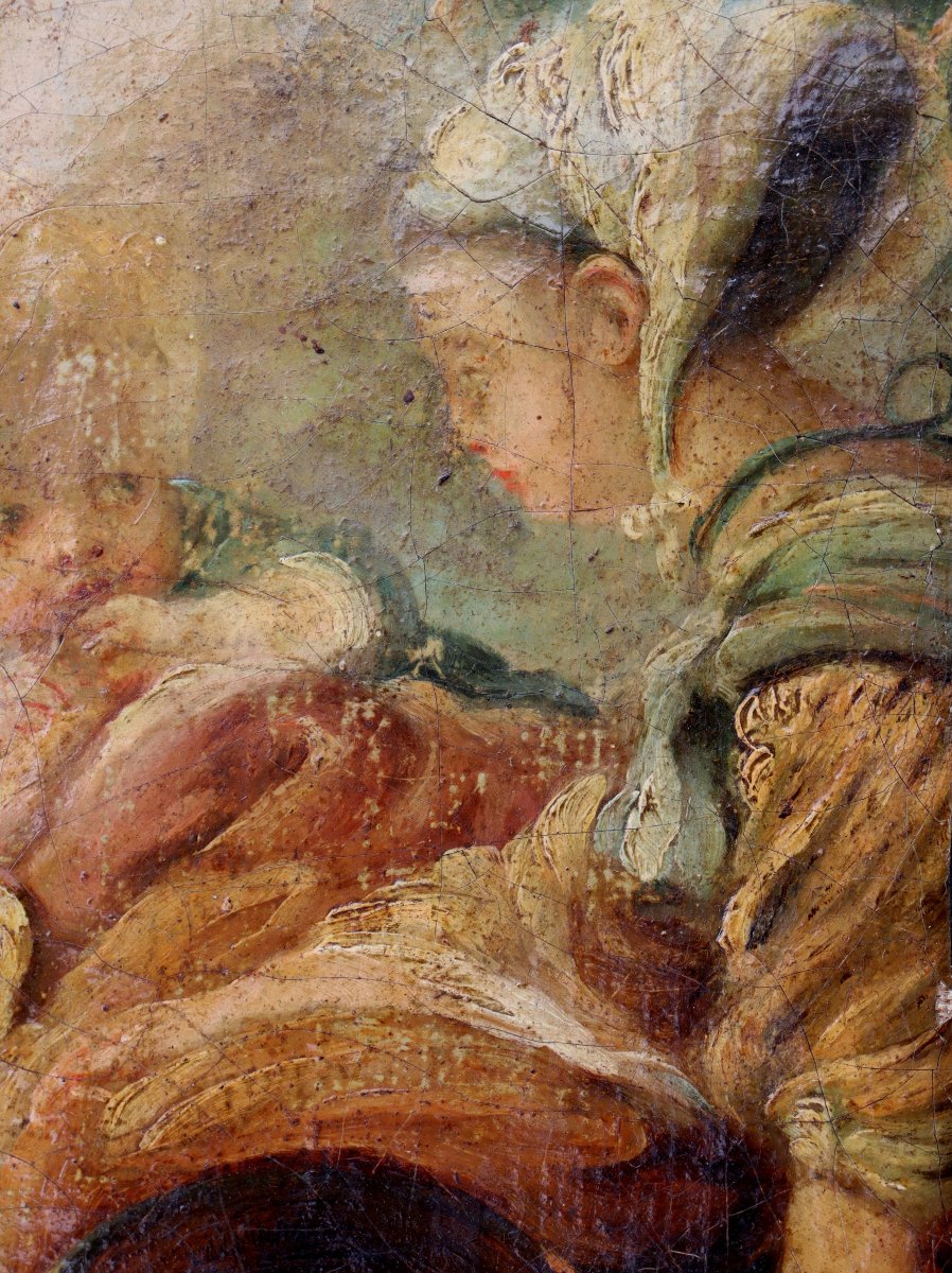 ECOLE FRANCAISE CIRCA 1800 : "LE PETIT AMATEUR DE CERISES"-photo-4