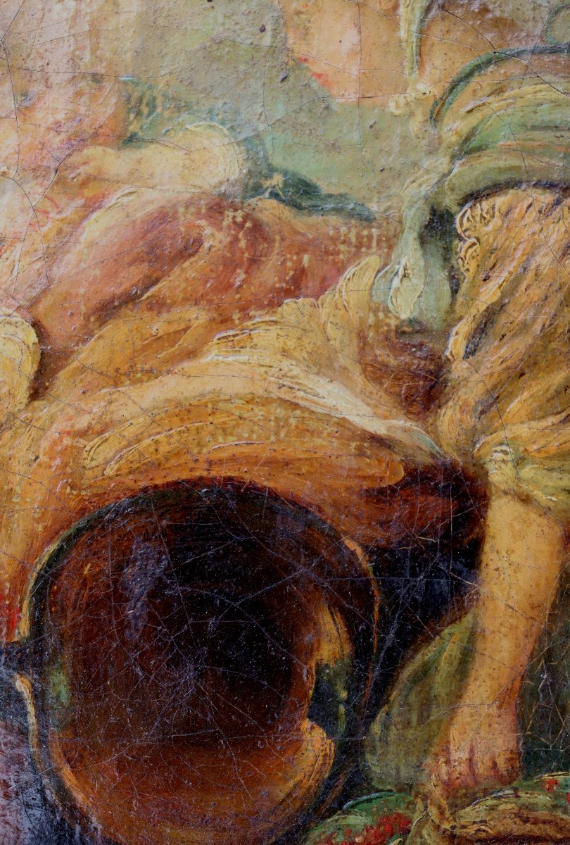 ECOLE FRANCAISE CIRCA 1800 : "LE PETIT AMATEUR DE CERISES"-photo-1