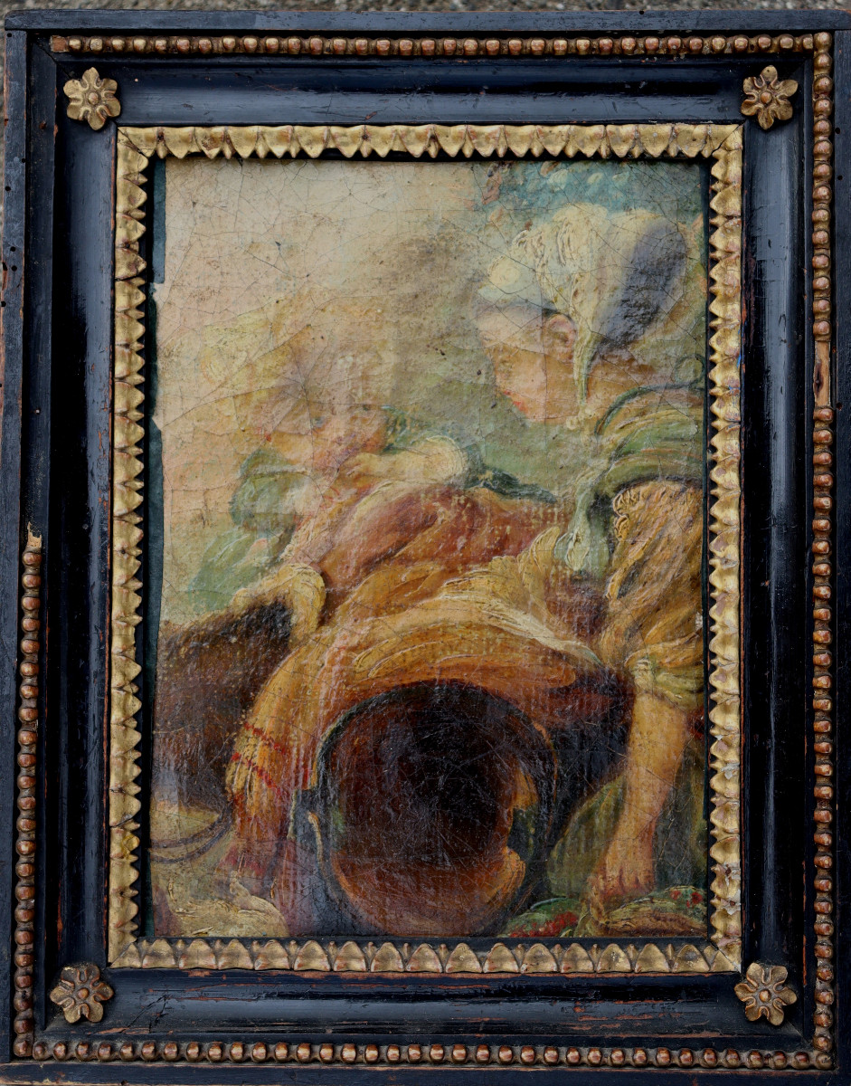 ECOLE FRANCAISE CIRCA 1800 : "LE PETIT AMATEUR DE CERISES"