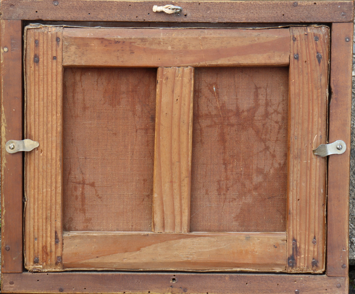 ECOLE FRANCAISE DEBUT XIXe : "PAYSAGE AUX RUINES"-photo-1