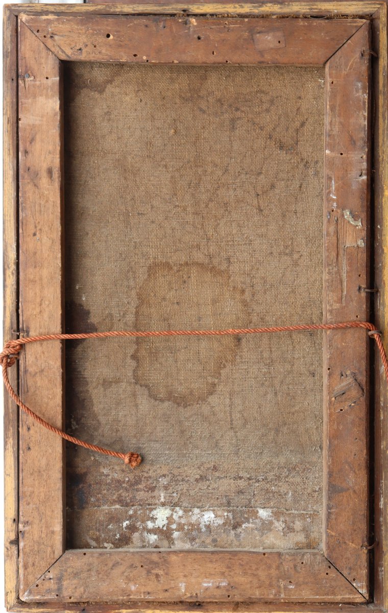 ECOLE FRANCAISE FIN XIXe : "CUPIDON ET LES AMOUREUX"-photo-2