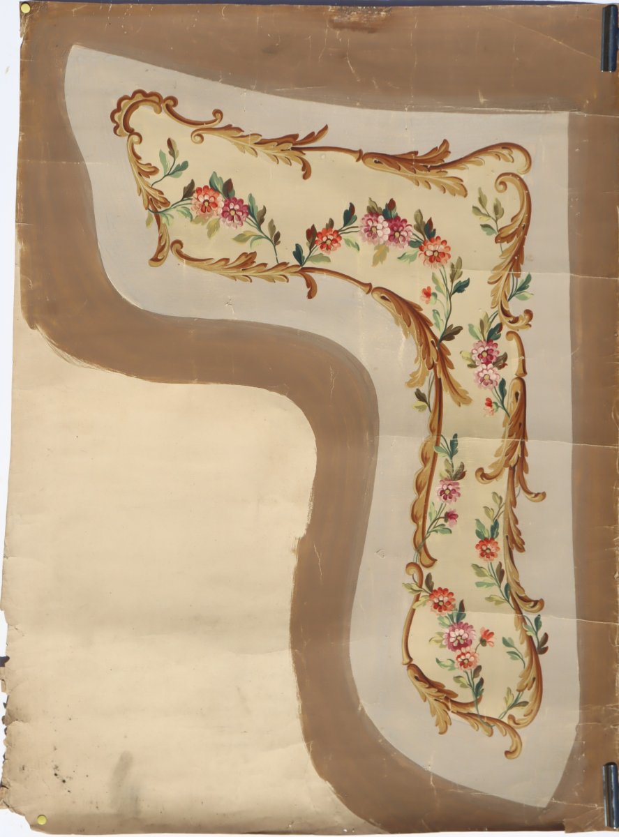 XIXth Century French School : "three Decoratives Projects"-photo-1