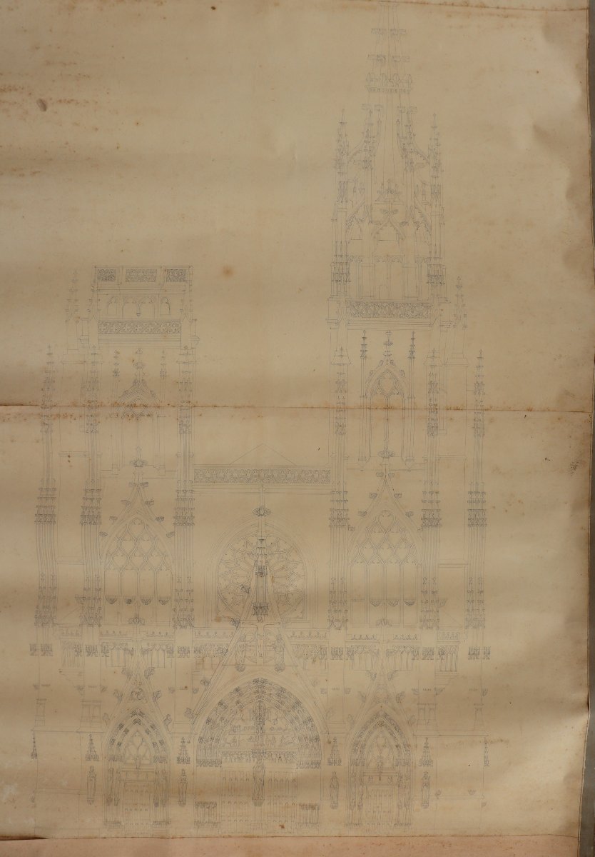 HIPPOLYTE DURAND : "RELEVE INTERIEUR ET ELEVATION DE NOTRE-DAME-DE L'EPINE"-photo-5