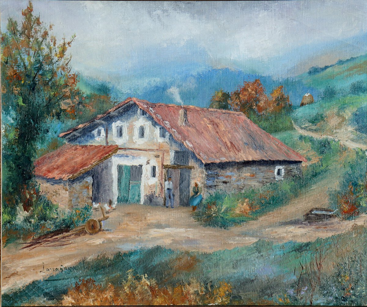 Larrañaga : "rest In Front Of The Basque Farm"-photo-2