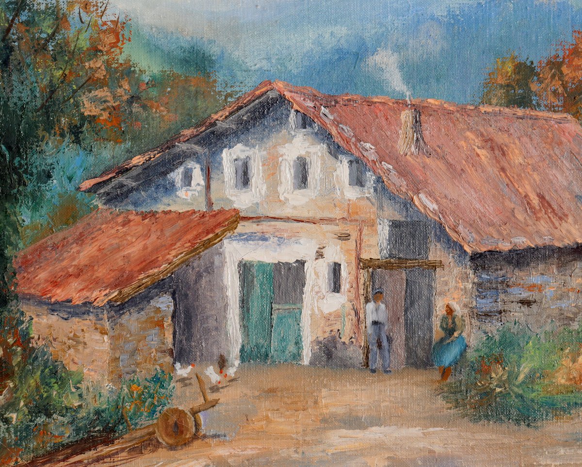 Larrañaga : "rest In Front Of The Basque Farm"-photo-3