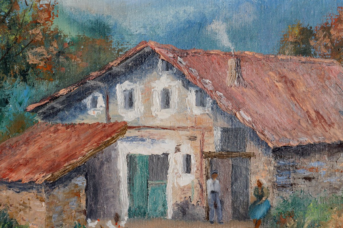 Larrañaga : "rest In Front Of The Basque Farm"-photo-4