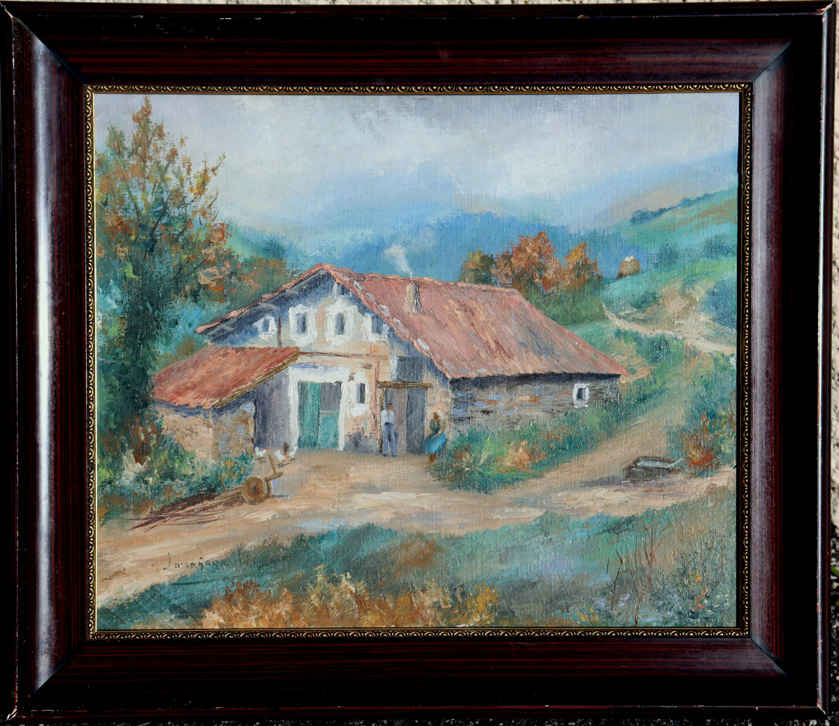 Larrañaga : "rest In Front Of The Basque Farm"