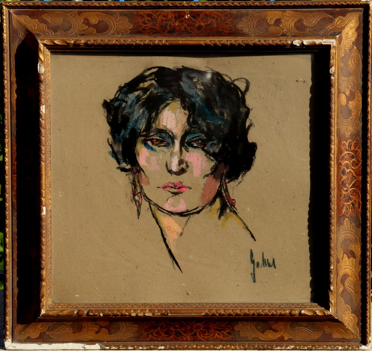 French School Circa 1920 : "the Made-up Woman"