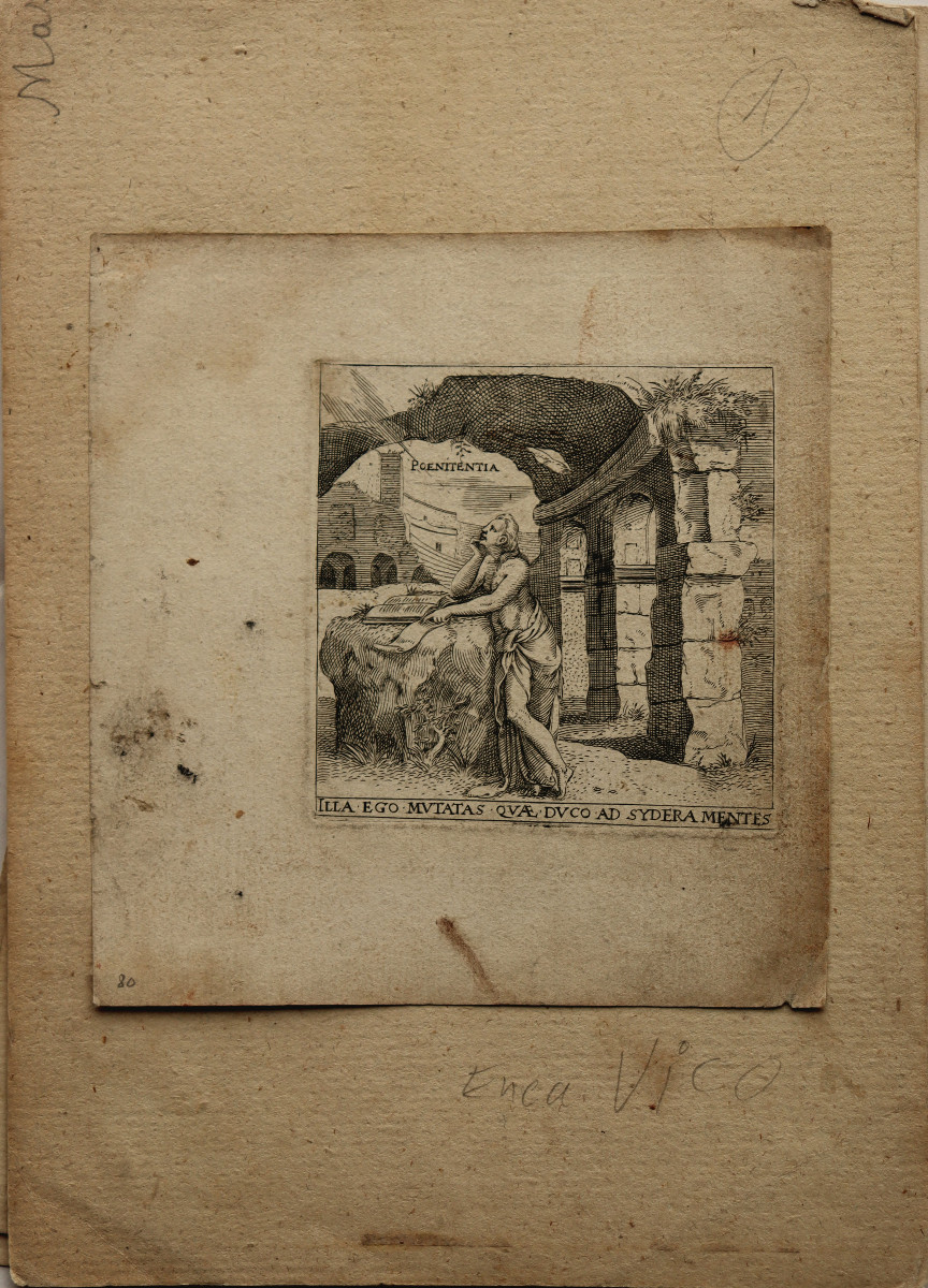 Enea Vico : Suite d'Emblemes I "poenitentia"-photo-2