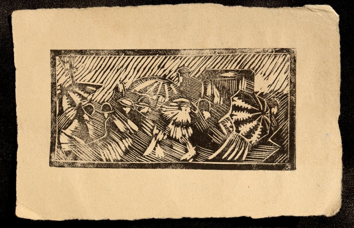 FRANCE CIRCA 1920 : "LES PARAPLUIES"-photo-2