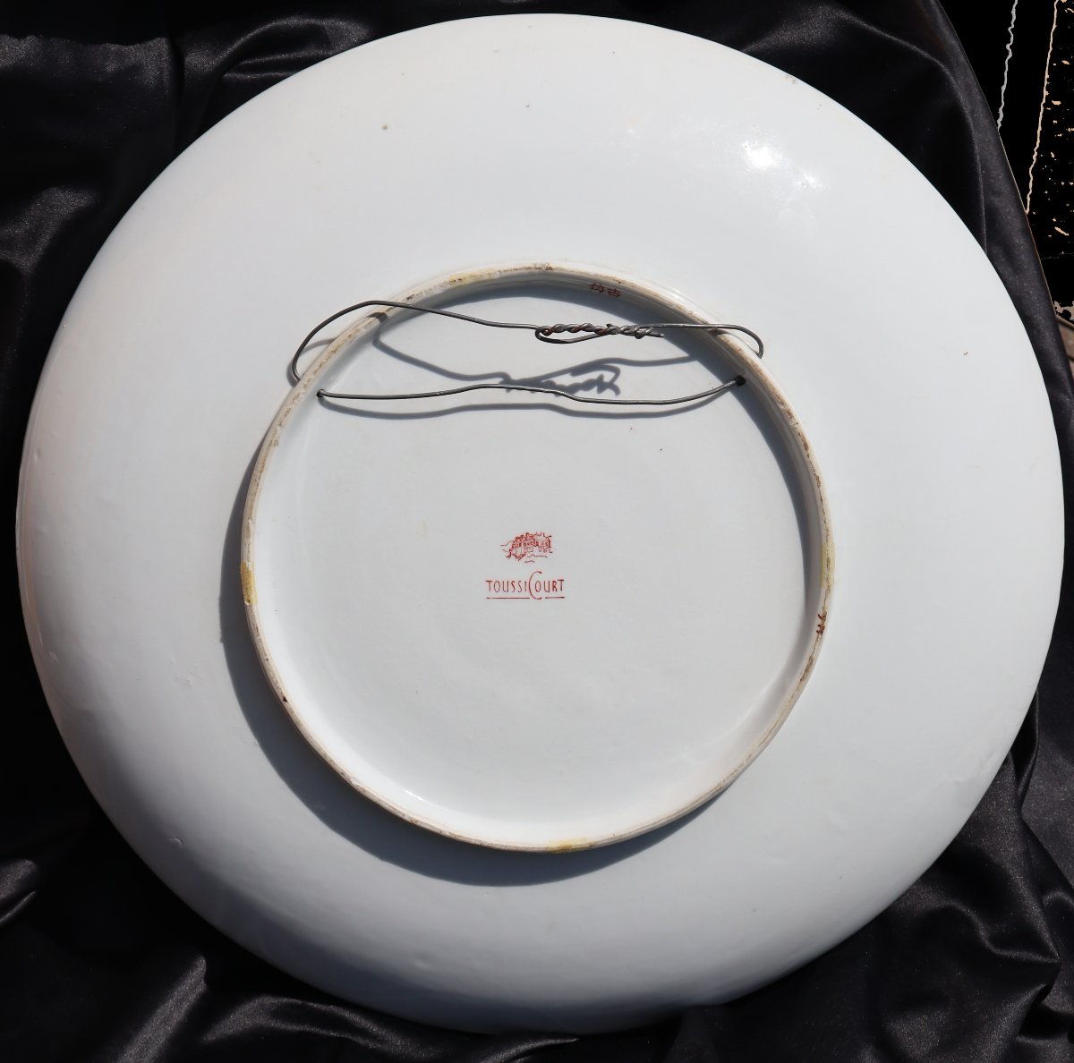 Very Big  Dish With Coat-of-arms : "château De Toussicourt"-photo-4