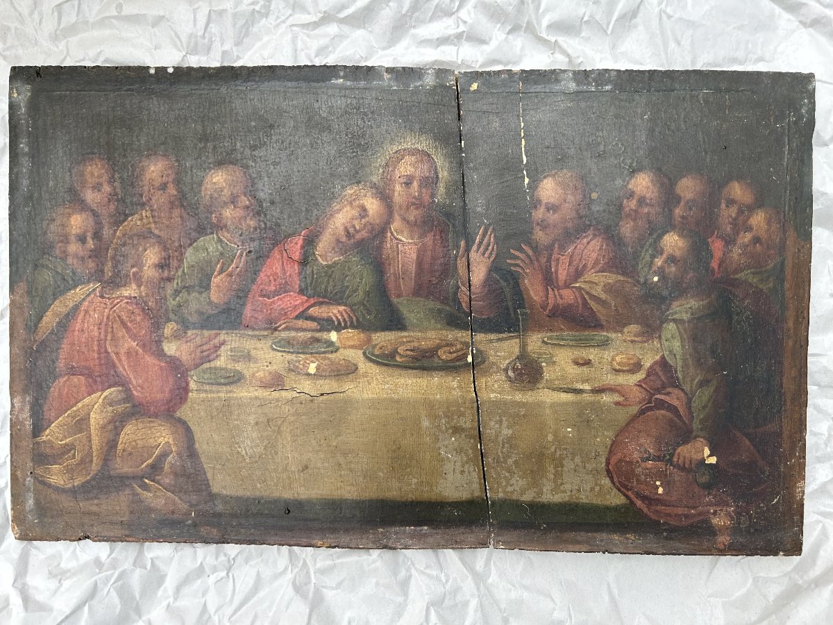 ECOLE VENETO-DALMATE FIN XVIIIe : « LA CENE »-photo-5
