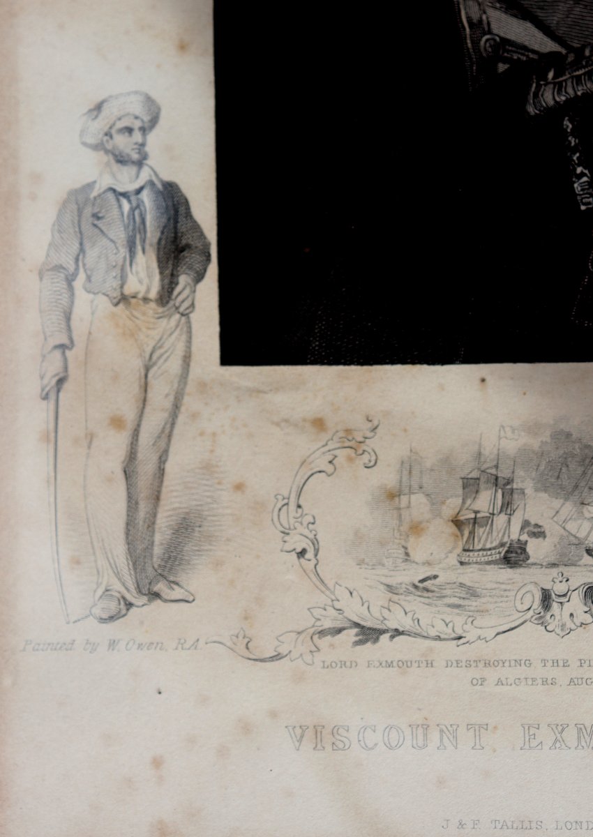 ECOLE ANGLAISE VERS 1840 : « VISCOUNT EXMOUTH G.C.B. »-photo-1