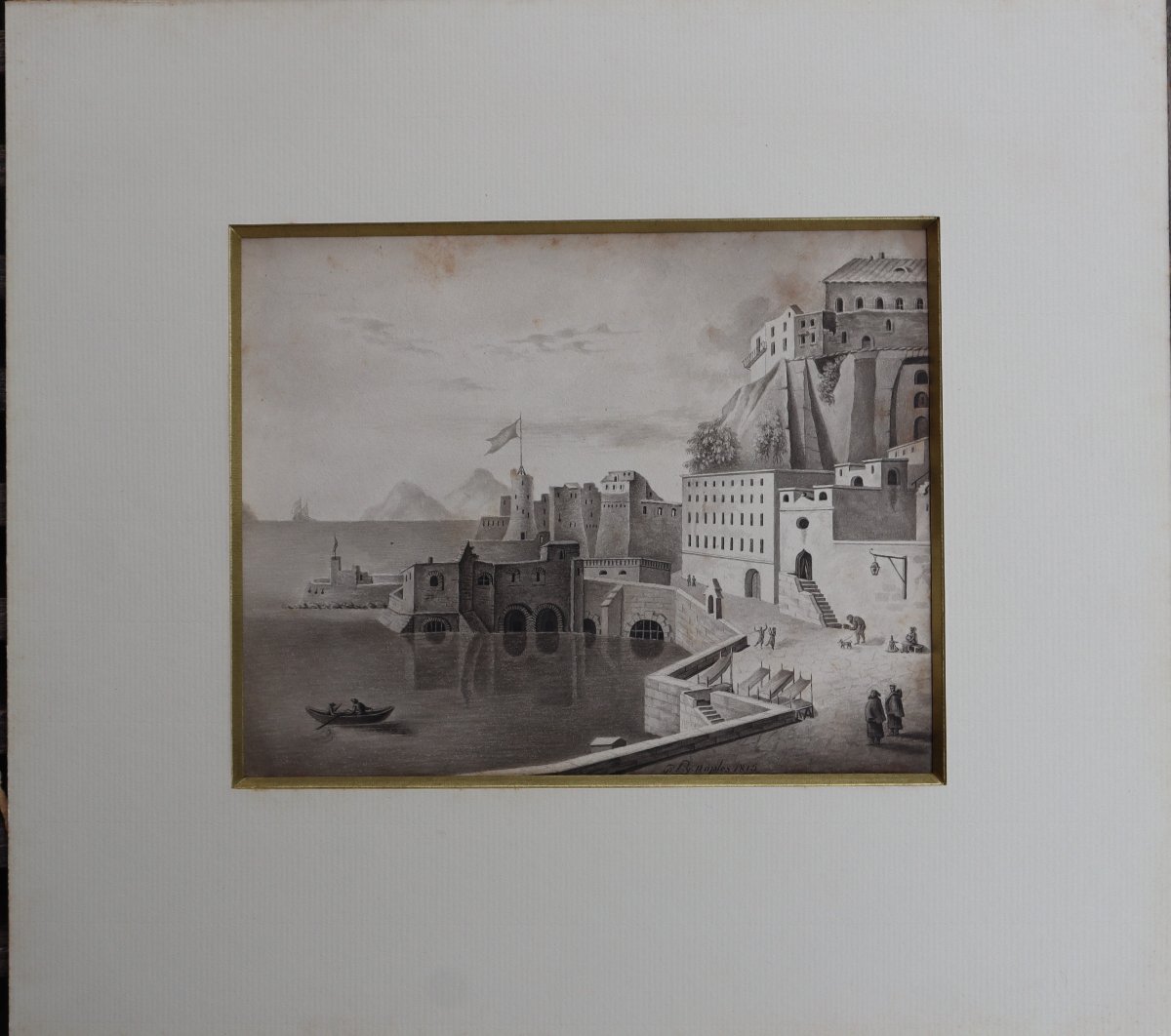 French School 181 5: "naples Harbour"-photo-3