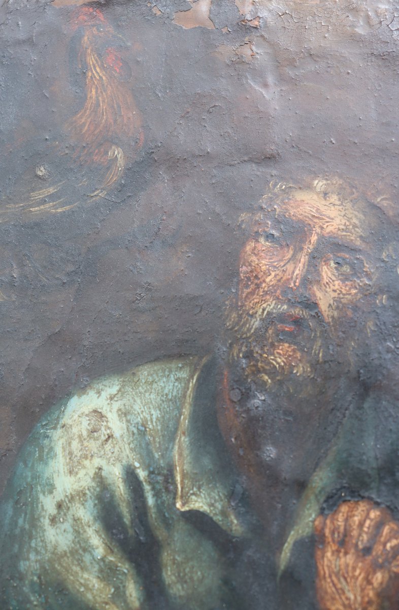 ECOLE FRANCAISE FIN XVIIe : « LE RENIEMENT DE SAINT PIERRE »-photo-3