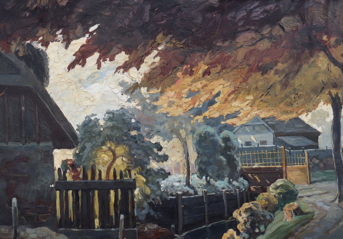 MAURICE VAGH WEINMANN : TRES GRAND TABLEAU "LE RUISSEAU" -photo-4
