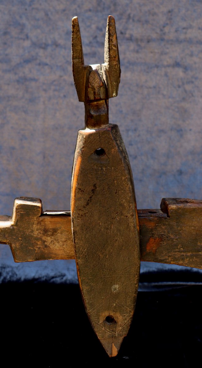 MALI CIRCA 1900 : « SERRURE DE PORTE DE GRENIER »-photo-3
