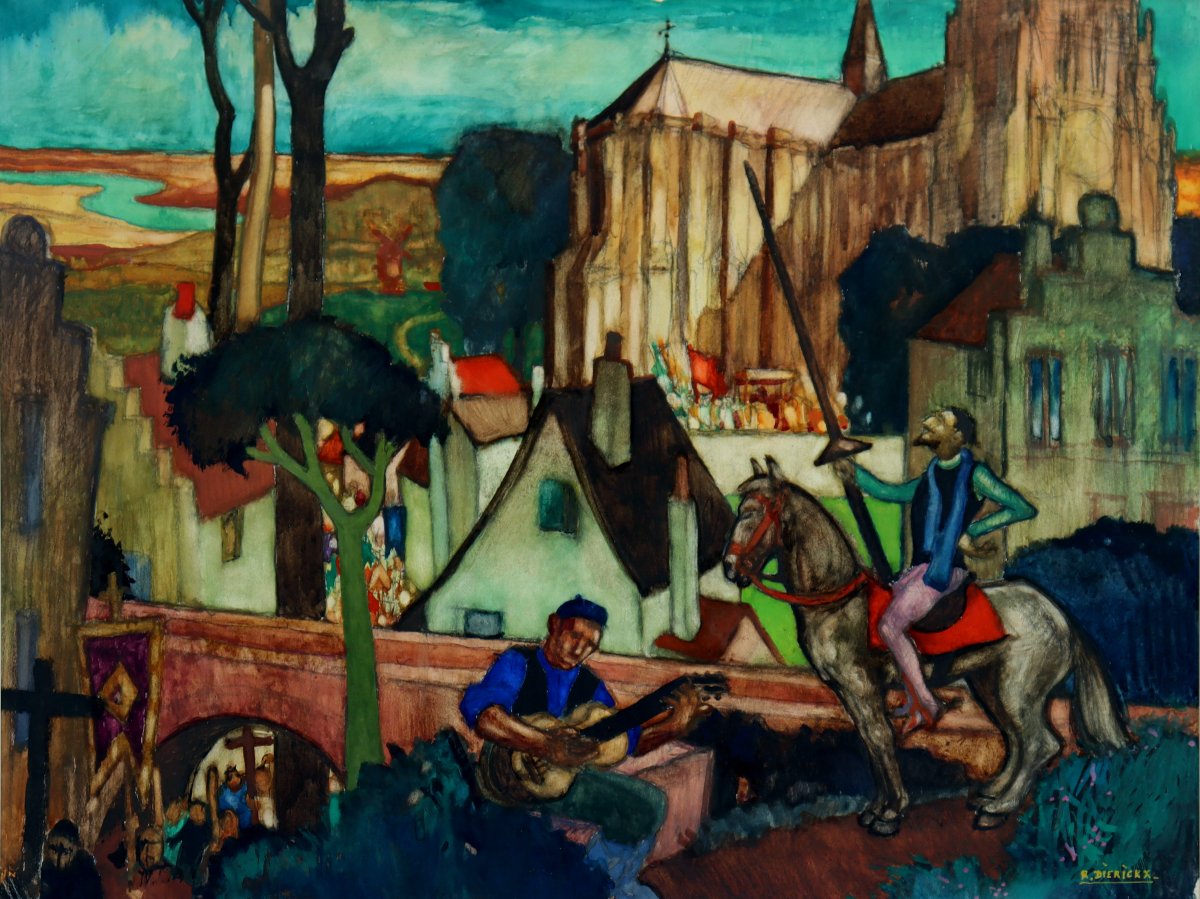 RAYMOND DIERICKX : "DON QUICHOTTE A LA PROCESSION" 