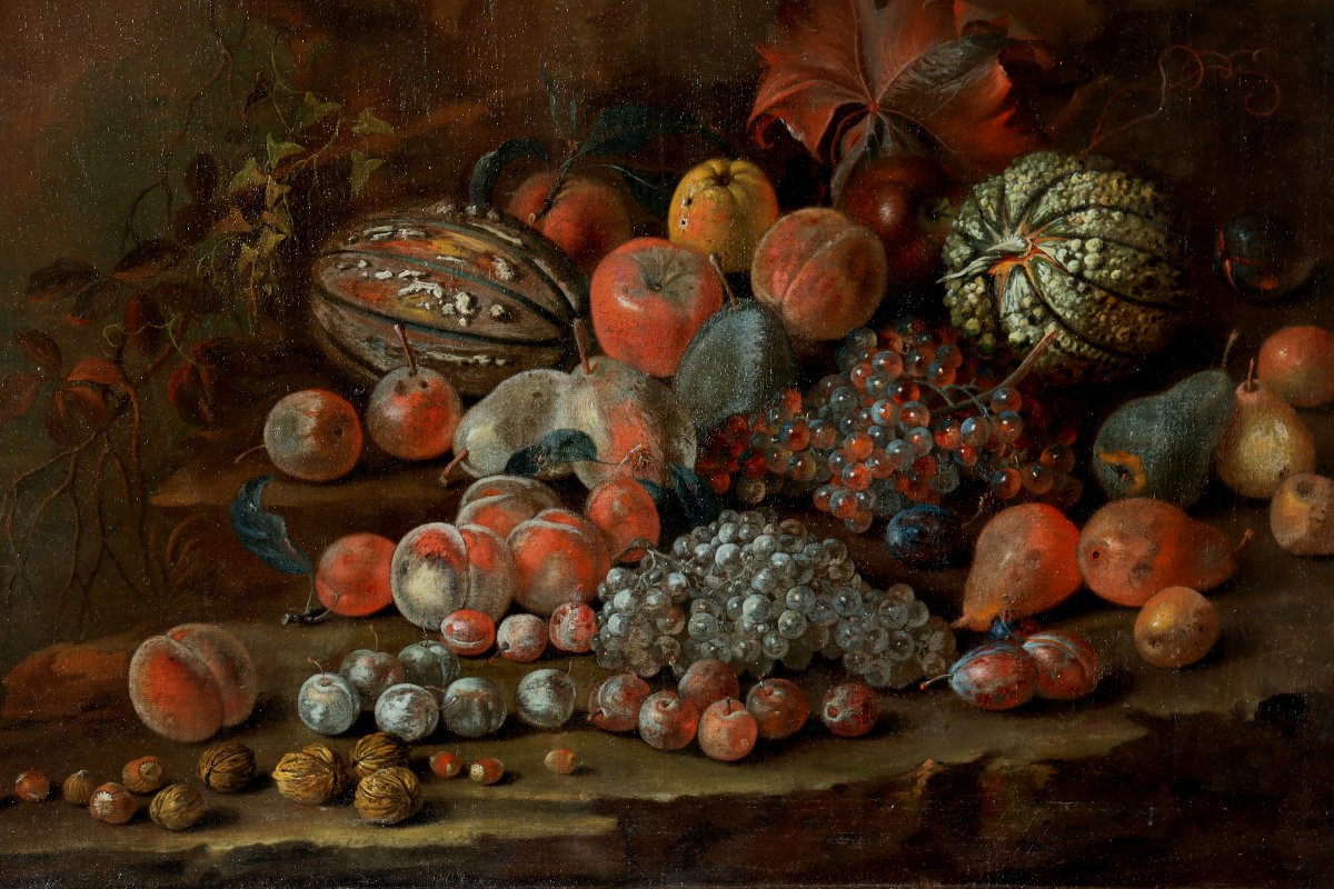 William Sartorius : Very Large "still Life With Fruits"-photo-1