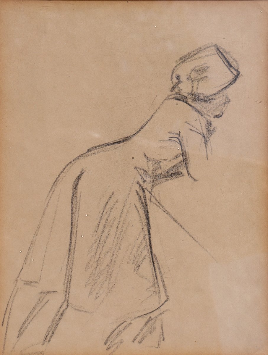 RENE XAVIER FRANCOIS PRINET : « FEMME A LA BALUSTRADE »-photo-2