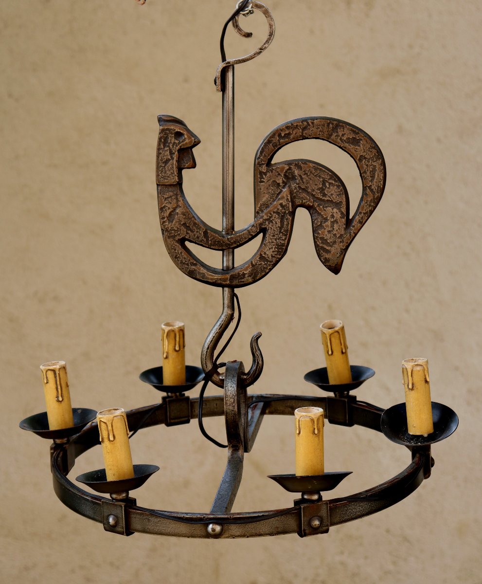 FRANCE CIRCA 1950 : « LUSTRE AU COQ » 