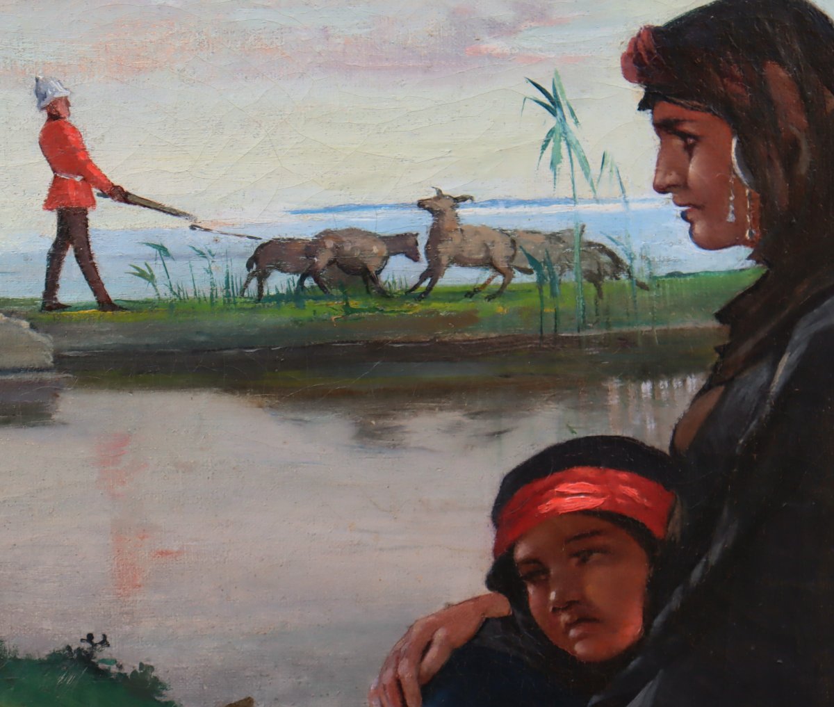 Adolf Werner Gotthar : "on The Banks Of The Nile" -photo-4