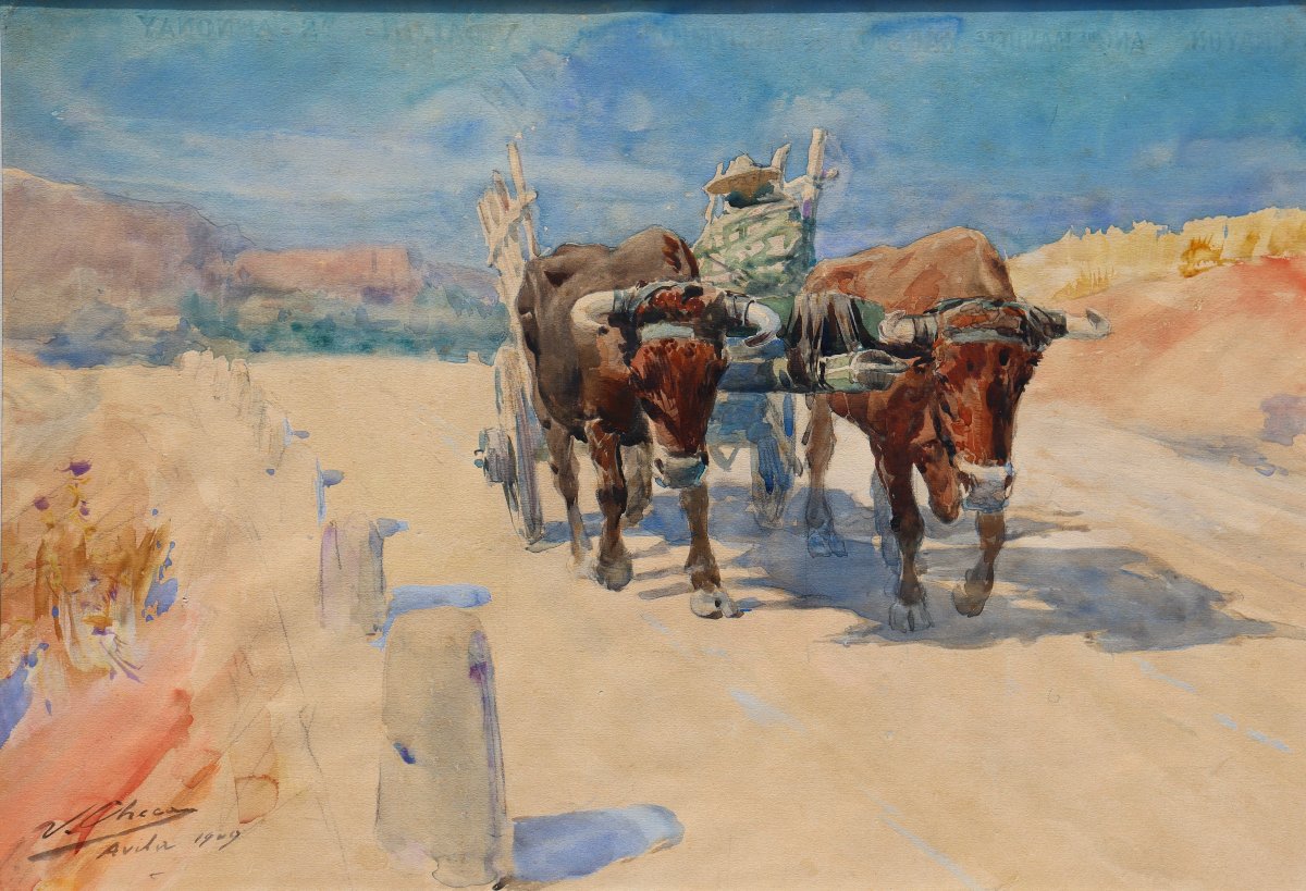 Ulpiano Checa Y Sanz : “the Ox-drawn Carriage”-photo-3