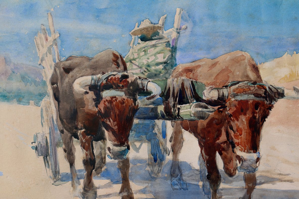 Ulpiano Checa Y Sanz : “the Ox-drawn Carriage”-photo-4