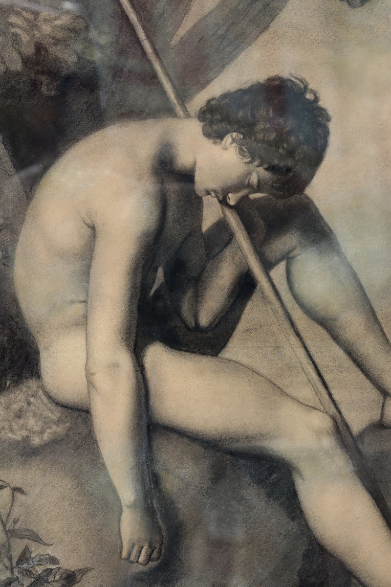 ECOLE NEO-CLASSIQUE 1803 : "LE PÂTRE ENDORMI"-photo-3
