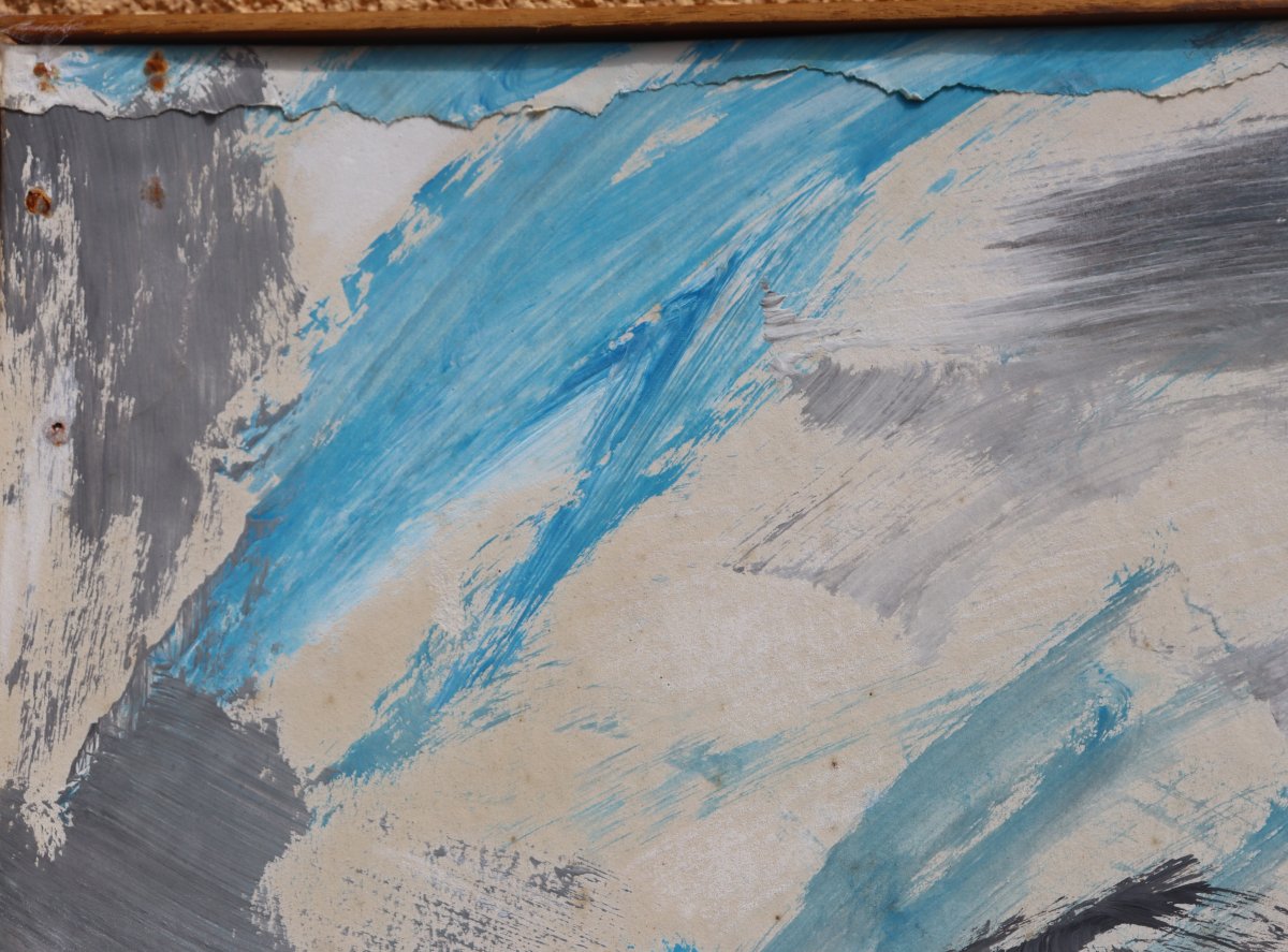 REINE BILORA (1927-2019) : GRANDE ABSTRACTION  « LE PETIT MATIN »-photo-4