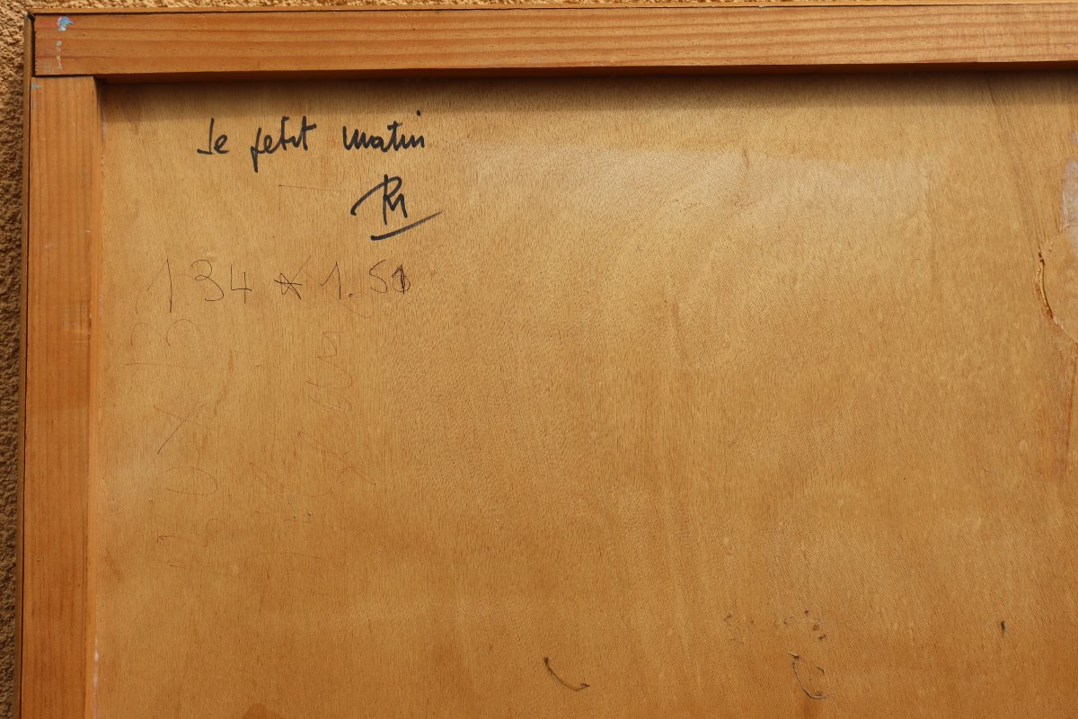 REINE BILORA (1927-2019) : GRANDE ABSTRACTION  « LE PETIT MATIN »-photo-5