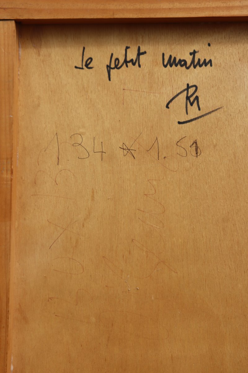REINE BILORA (1927-2019) : GRANDE ABSTRACTION  « LE PETIT MATIN »-photo-6