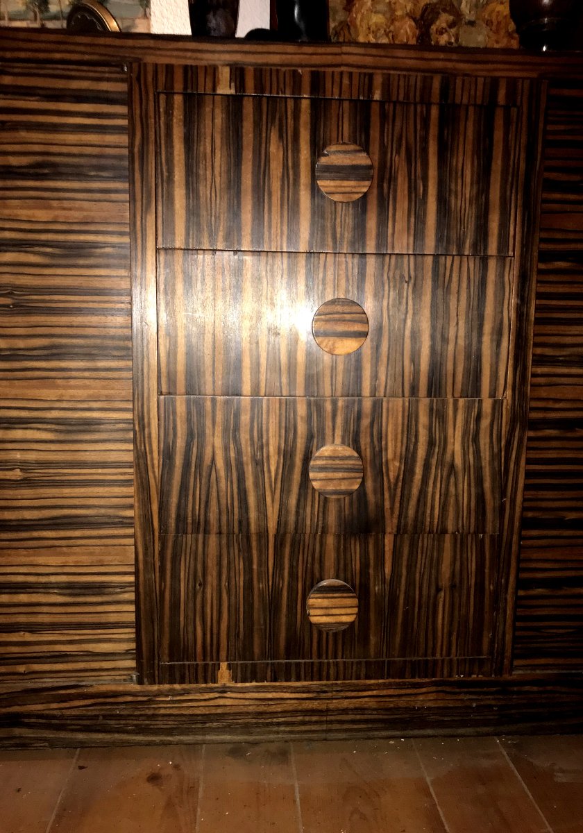 ETABLISSEMENTS SOUYEUX (ATTRIBUE A) : "ENORME ENFILADE ART-DECO"-photo-1