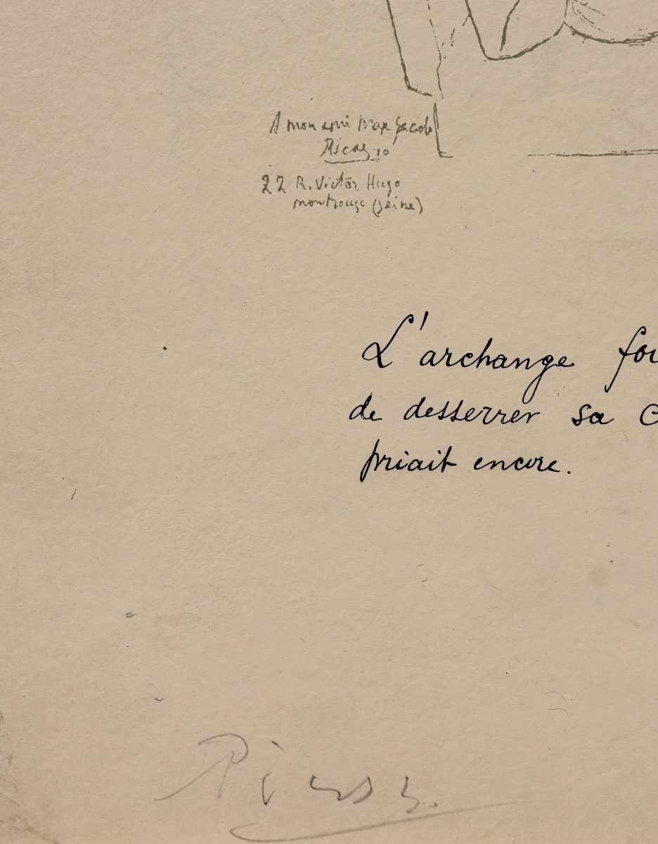 PABLO PICASSO : « MAX JACOB AU FAUTEUIL »-photo-1