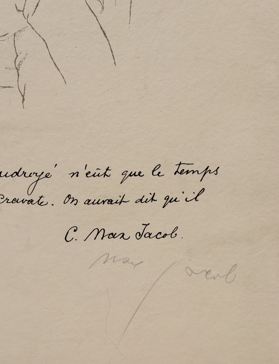PABLO PICASSO : « MAX JACOB AU FAUTEUIL »-photo-3