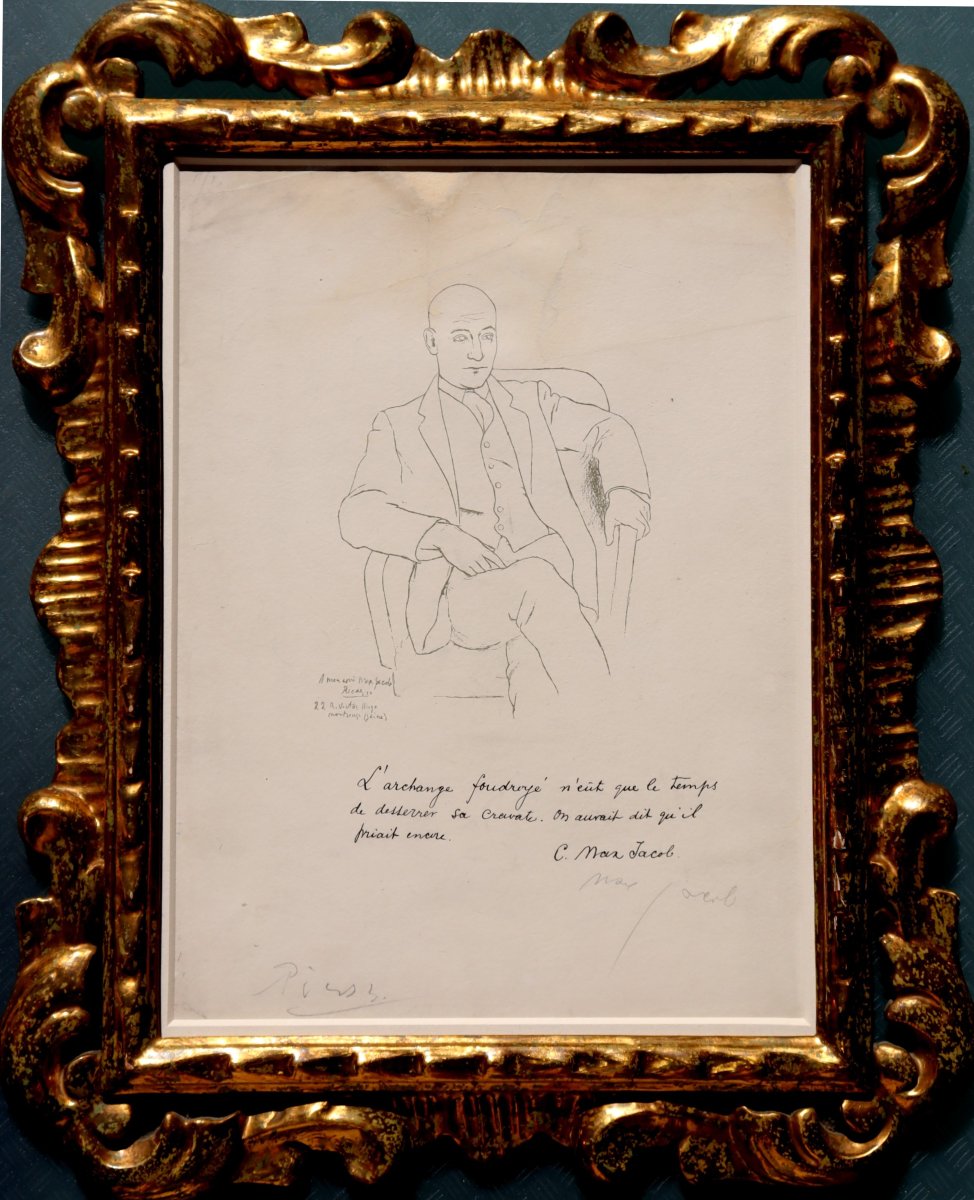 PABLO PICASSO : « MAX JACOB AU FAUTEUIL »