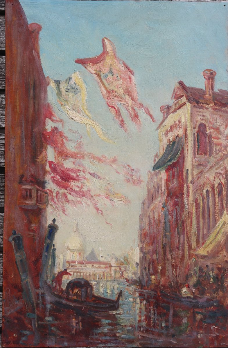 Felix Ziem (attributed To) : “canal Pavoise In Venice”